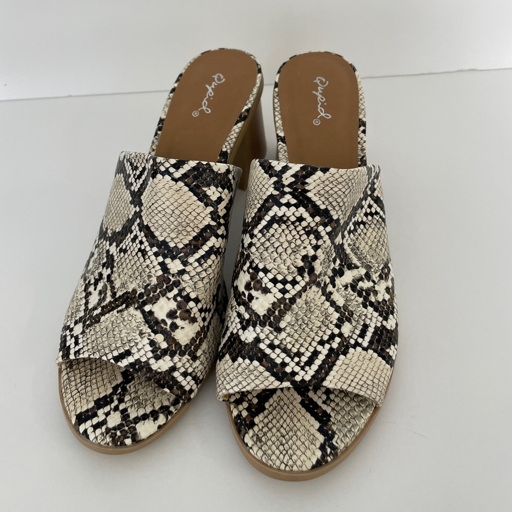 Qupid Women’s Python Print Sandals Size 10 - image 2